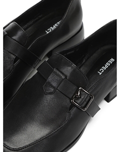 Черные полуботинки из гладкой кожи Respect