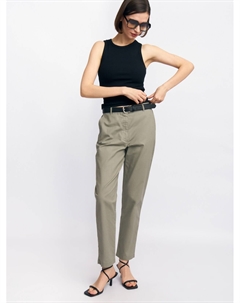 Льняные зауженные брюки-чинос Zolla