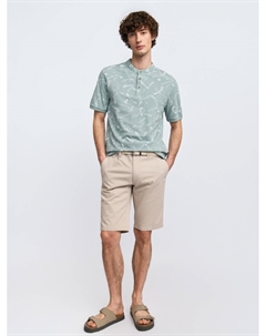 Удлинённые шорты из хлопка с ремнём Zolla