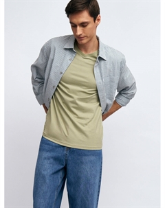 Футболка из хлопка с треугольным вырезом Zolla