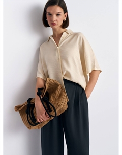 Рубашка из вискозы с коротким рукавом Zolla