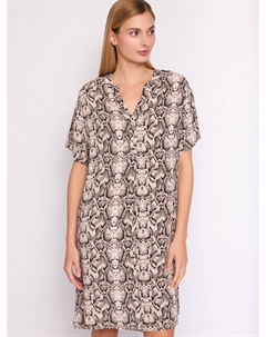 Платье-туника из вискозы с коротким рукавом и принтом Zolla