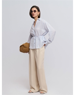 Брюки прямого фасона с защипами Zolla