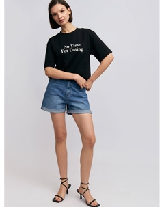 Футболка из хлопка с надписью Zolla