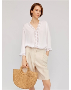 Блузка-туника из вискозы с кружевом Zolla
