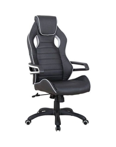 Кресло Techno Pro GM-003, на колесиках, экокожа, серый Brabix