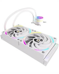 Система водяного охлаждения Oasis L240, 4-pin, ARGB, 120мм, белый, retail Formula