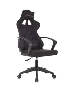 Кресло игровое Carry, на колесиках, ткань, черный Zombie