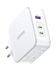 Сетевое зарядное устройство UGREEN CD289, 1xUSB-A ,2xUSB-C, USB-C, 140Вт, 3A, белый Ugreen