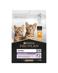 Pro Plan Original Kitten корм для котят от 1 до 12 месяцев (Курица, 3 кг.) Purina pro plan