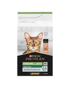Pro Plan Sterilised для кастрированных котов и стерилизованных кошек (Лосось, 1,5 кг.) Purina pro plan