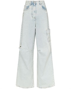 Off white джинсы с эффектом потертости 27 синий Off-white