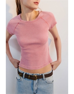 Футболка-топ в рубчик с вареным эффектом Befree