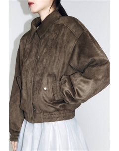 Куртка-бомбер утепленная с замшевой фактурой Befree