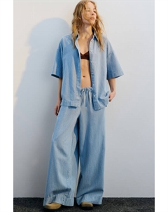 Брюки широкие с поясом на завязках Befree