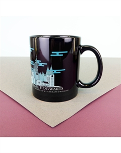 Керамическая кружка Гарри Поттер | Кружка Хогвартс (черный с полем) 330 мл Sovasocks