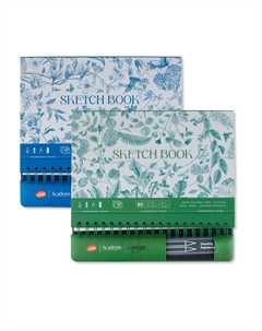 Скетчбук для графики "Ладога" 17,5х25 cм 40 л 160 г, 100% целлюлоза, синий, жесткая обложка, настоль Невская палитра