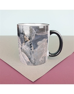 Кружка Михаил Врубель "Царевна Лебедь" 330 мл, черная/белая внутри Sovasocks