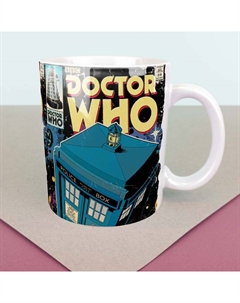Кружка Доктор Кто "Винтажный постер" 330 мл, белая Sovasocks