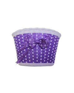 Велокорзина, детская, фиолетово-белая, BS-TX-01x11-20-WHBU Trix