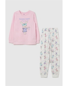 Пижама хлопковая с принтом Ovs