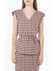 Топ с запахом в клетку Tommy hilfiger