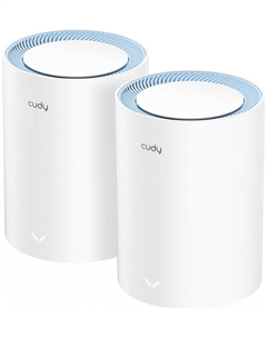 Бесшовный Mesh роутер Cudy M1200 (M12002-PACK) белый, 2 шт