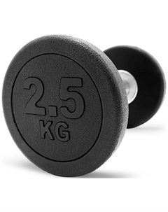 Гантель Fit, PRO, круглая, обрезиненная, 2,5 кг/ шт (DBRND2_5PBK) Unix