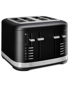 Тостер KitchenAid 5KMT4109EBM, 4 отделения, матовый черный Kitchenaid