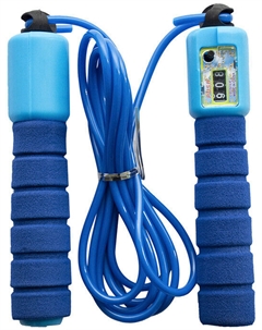 Скакалка Fit, с механическим счетчиком прыжков, 287 см, голубая (SPRPWBE) Unix