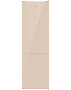 Двухкамерный холодильник WRK 195 D Full NoFrost Beige Glass Weissgauff