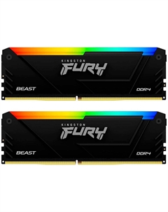 Оперативная память Kingston DDR4 16Gb (2x8Gb) 3200MHz Fury Beast RGB (KF432C16BB2AK2/16)