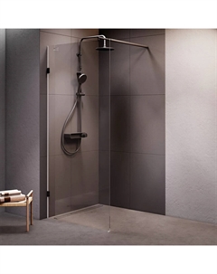 Душевая перегородка X-Joy W94UWI-90-F1-BTE 90x195, фурнитура черная, стекло прозрачное Am.pm.