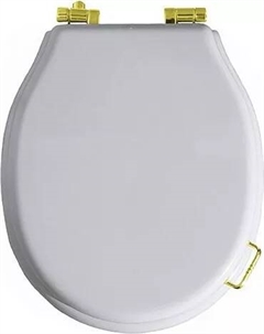 Крышка-сиденье Lante LA003 белая, петли золото Simas