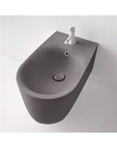 Nolita Биде подвесное с 1 отв. под смеситель 55х35 см, с креплениями WB9N, цвет: Ferro matt Kerasan