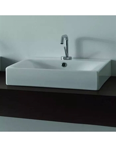 Cento раковина 50х45см подвесная/накладная,с 1 отв под смеситель, цвет белый Kerasan