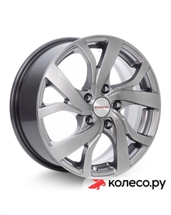 Литой диск Палермо-оригинал (КС607) 6.5x16/5*105 D56.6 ET38 Дарк платинум Кик