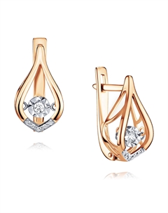 Серьги из золота Адамас