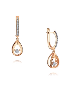 Серьги из золота Адамас