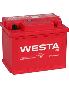 Автомобильный аккумулятор EFB 65 Ач обратная полярность L2 Westa