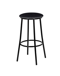 Стул барный ЛАДЬЯ 370х370х750мм черный ткань/металл Нет марки