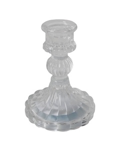 Подсвечник Crystal 8х8х10,5см стекло Maxijoy