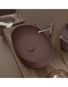 Раковина накладная Nolita 60 см 534375 коричневая матовая Kerasan