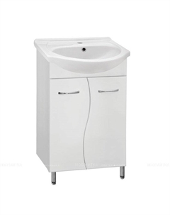 Тумба под раковину 50 см Эко Стандарт ЛС-000010055 напольная, белая Style line