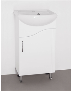 Тумба под раковину Волна 2 45 белая ЛС-00000094 Style line