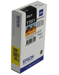 Картридж струйный Epson T7011 (C13T70114010), черный, оригинальный, ресурс 3400 страниц для Epson Epson WorkForce Pro WP-4015DN / WP-4025DW / WP-4095DN / WP-4515DN / WP-4525DNF / WP-4535DWF / WP-4595D