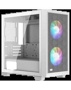 Корпус C3D310 WH ARGB, mATX, Mini-Tower, 2xUSB 3.0, RGB подсветка, белый, без БП (C3D310 WH ARGB) Pccooler
