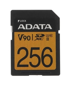 Карта памяти 256Gb SDXC Premier ONE Class 10 UHS-II U3 V90 (ASDX256GUII3CL10-C) Adata