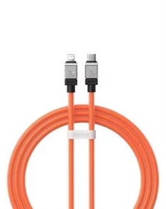 Кабель USB Type-C-Lightning 8-pin, экранированный, быстрая зарядка, 2.4А, 20 Вт, 1 м, оранжевый, Baseus CoolPlay CAKW000007 (CAKW000007)