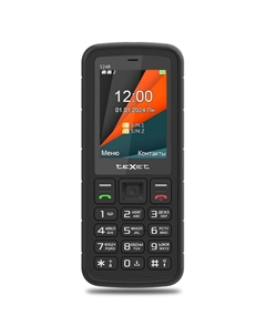 Мобильный телефон teXet TM-524R, 2.4" 320x240 TFT, BT, 2-Sim, 1200 мА·ч, USB Type-C, черный (TM-524R) Texet